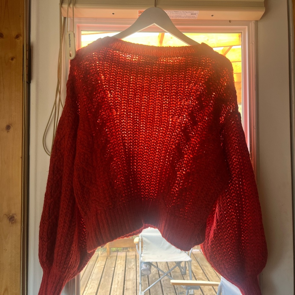 Joie Vibrant Red Knit Sweater